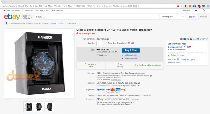Ebay Item Page