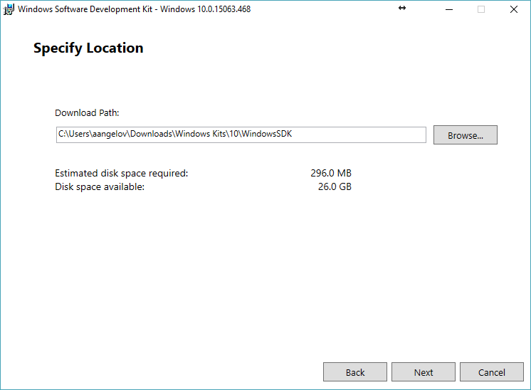 Install Windows SDK